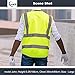 XIAKE 9 Pockets Class 2 High Visibility Reflective Safety Vest for Men Women,Meets ANSI/ISEA Standard(Yellow,Small)