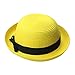FUNOC Vintage Women Summer Sun Beach Cap Straw Bowler Hat Clothe Derby Style Hat