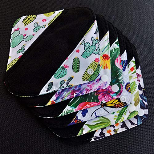 7pcs/Set Reusable Menstrual Pads Including 1pc Mini Wet Bag +6pcs Bamboo Charcoal photo 12