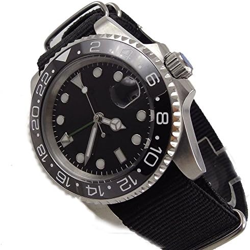 Sapphire Crytsal 40MM Black Dial Ceramic Bezel GMT Function Automatic Movement Men's Watch