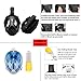 KUSKY Full Face Snorkel Mask [2018 Upgrade] New Foldable Snorkeling Mask with Detachable Camera Mount Pivot Arm and Earplug, 180° Large View Easy Breath Dry Top Set Anti-Fog for Adults Youth