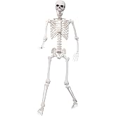 SHOCOSTO 5.4Ft Giant Skeleton Life Size Human Bones with Movable Joints for Halloween Props Decorations