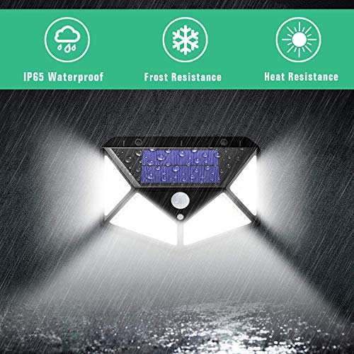 Inshere LEDs Solar Lights Outdoor Solar Motion Sensor Lights Wireless Security Lights Waterproof Solar Powered Lights for Steps Yard Garage Porch Patio