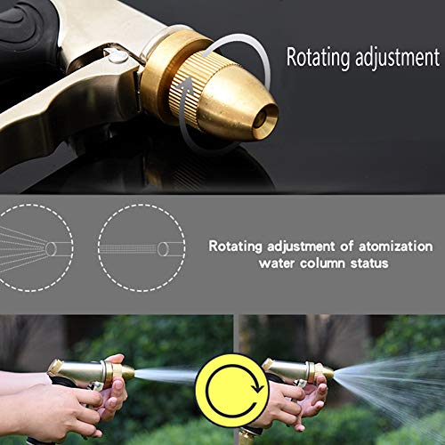 V.C.Formark Garden Hose Nozzle Sprayer, Heavy Duty Metal Nozzle Water Gun, Adjustable Multi-Function Nozzle for Hand Watering Plants & Lawn, Car Washing, Patio and Pets - Thumbnail 3