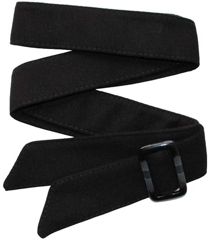 175x5cm Black Unisex Faux Wool Belt Woolen Sash Tie for  display picture 1