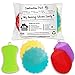 Amazing Soft Silicone Bath Shower Body Sponges for Women Men Kids Babies & Pets. 5 Pack. Heat Resistant, Antibacterial, Mildew Free, Multi-functional Sponges for Bath, Kitchen & Vegetable.