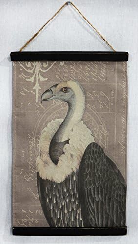 IMakeHome Vintage Country Linen Burlap Cloth Wall Banner Tapestry Scroll Wall Hanging Poster, Vulture