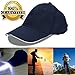 5 LED Light Baseball Cap Hat - Best Hands Free Solution - Camping - Hiking - Walking - Jogging - Plumbing - Auto Mechanics - High Beam Lights，Hands-Free Flashlight (Blue)