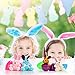 GIGALUMI 12 Pcs Filled Easter Eggs set with 3.94” Assorted Pastel Colorful Plush Bunnies for Easter Basket Stuffers and Easter Egg Hunting Party!