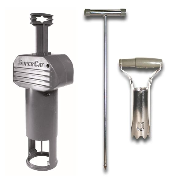 SWISSINNO Spar-Set 1x Wühlmausfalle SuperCat plus 1x Zubehörset Lochfinder und Lochstanze, Wühlmausabwehr-Set, Set by Danto®