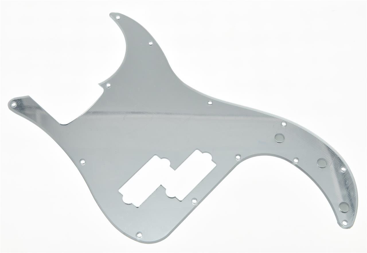 KAISH 13 Hole P Bass Style Pickguard PB Scratch Plate Bass Pickguard for USA/Mexico Precision P Bass Silver Mirror