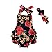 Newborn Baby Girls Clothes Floral Ruffle Halter Romper Jumpsuit Summmer Dress Sunsuit with Headband (12-18 Months, C)
