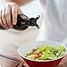 Vremi 17 oz Olive Oil and Vinegar Dispenser Set - Clear Glass Cruet Bottles for Cooking with No Drip Double Pourer Spout Stoppers and Stainless Steel Holder Stand - Kitchen Dispensing Cruets - Black
