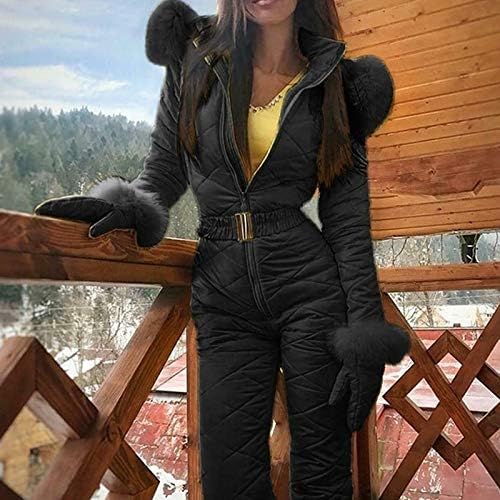 Tiakino Women's Ski Suit, Women Winter Warm Snowsuit Outdoor Sports Pants Ski Suit Waterproof Jumpsuit