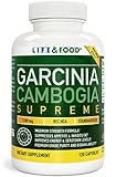 Life & Food 85% HCA Garcinia Cambogia Extract Supreme (Standardized) Natural Weight Loss Supplement (1 Bottle, 120 Count) …