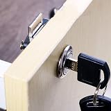 Mclcvp7re 4 Sets Zinc Alloy Security Drawer Locks Cabinet Mailbox Cam Lock w/ 4 view 3