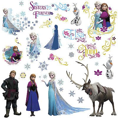 New Disney Frozen Movie Wall Decals Olaf Elsa Anna 36 Bedroom