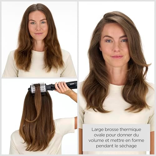 - AS128E - Brosse soufflante multi-styles Style Smooth 1000 idéale pour sécher, apporter du volume, lisser et mettre en forme, avec un seul appareil, fonction ionique anti-frizz