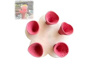 Womefic Bee Insect Drinking Cup, Bee Cups for Garden, Colorful Insect Drinking Station, Bee Cups for Thirsty Pollinators, Eco-Friendly Garden Accessory (Pink, 3.5"x1")