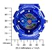 New Unisex Fashion Sport Watch Analog/Digital Water Resist Dual Time Multifunction Alarm Led Womens Mens Wristwatch 6 Colours Option (Blue)