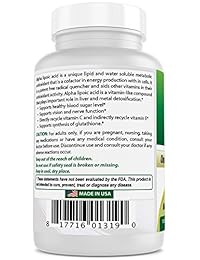 Best Naturals Alpha Lipoic Acid 200 mg 120 Cápsulas, 817716013190, individual paquete de, 1