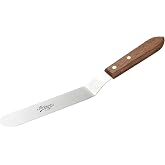 Ateco Offset Spatula with 7.63-Inch Stainless Steel Blade, Wood Handle, Silver