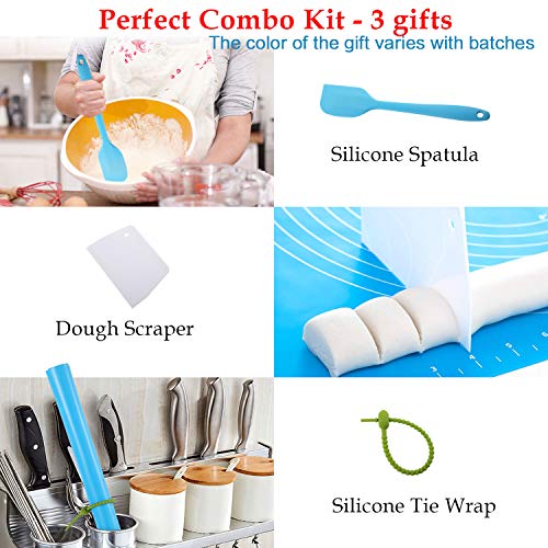 Extra Large Silicone Baking Mat,25"x18"Non-Stick Pastry Mat Board Table Placemat Pad for Baking,Rolling Dough with Measurements, Reusable Heat-Resistant BPA Free