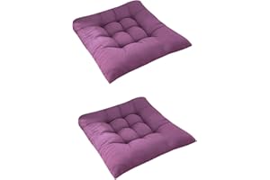 Sundaylike 2 Pack Chair Pads Seat Cushion with Ties, Outdoor Indoor Soft Thicken Comfy Pillow, Dining Room Kitchen Cushions f