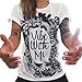 Lookatool Women Loose Summer Letter Printing Short Sleeve Blouse Vest T-Shirt (M, White)