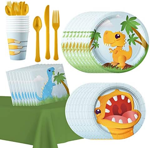 Dinosaur Birthday Party Supplies Pack: Hold the Balloon Dinosaur Theme Decorations Set for Kids