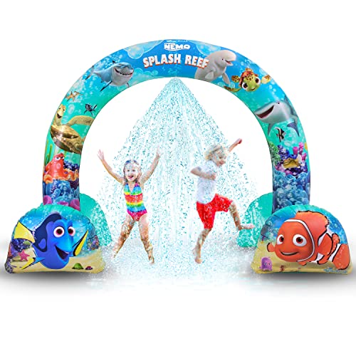 GoFloats Disney Inflatable Arch Sprinkler for Kids - Choose Between Cars, Frozen and Finding Nemo