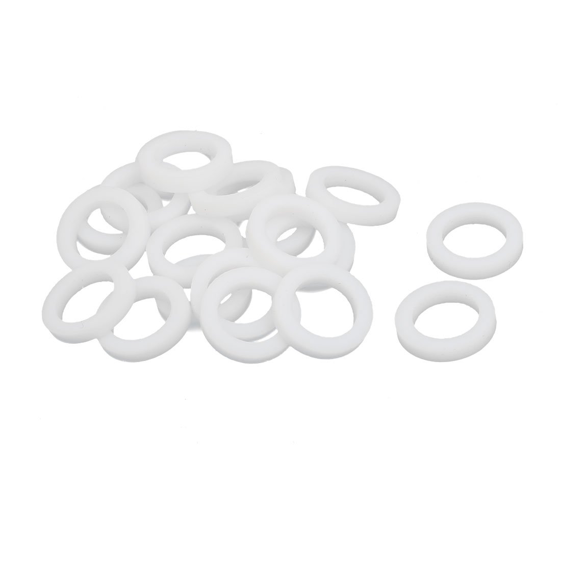 sourcingmap PTFE Flat Washers 12mm OD 8mm ID 2mm Thickness Sealing Gasket for Faucet Pipe Water Hose, White, Pack of 20
