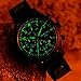 YISUYA Military Army Stopwatch Men’s Black Luminous Date Chronograph Watches Green Nylon Bracelet