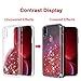 WORLDMOM for iPhone XR Case, Double Layer Design Bling Flowing Liquid Floating Sparkle Colorful Glitter Waterfall TPU Protective Phone Case, Red