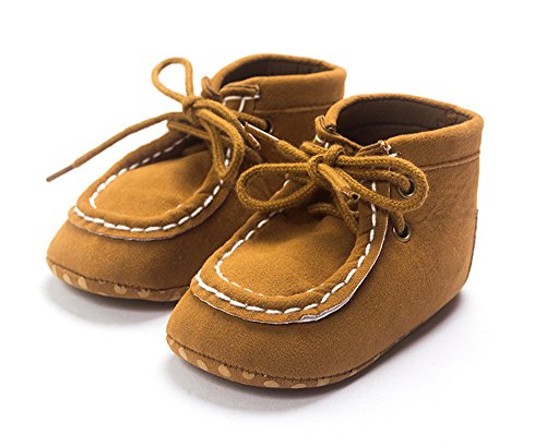Kuner Baby Boys Faux Suede Lace Up Prewalker Hi Top Desertcart