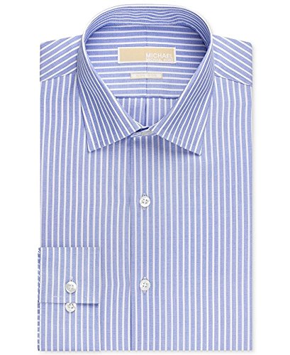 Michael kors non-iron jute stripe dress shirt jute 15.5…