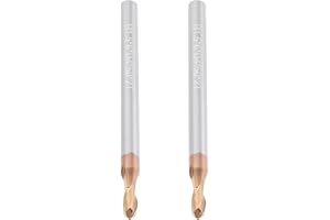 Briny River 2Pcs 3mm Ball Nose End Mill AlTiN Coated HRC55 Tungsten Carbide for CNC Engraving