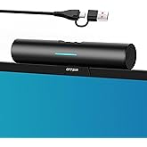 Computer Speakers for Desktop PC Monitor, USB or Type C Plug-in Soundbar, Clip-On Speaker, Wired Laptop Gaming Speakers with Volume Wheel &amp; One-Touch Mute, Compatible with Mac Windows iPhone iPad