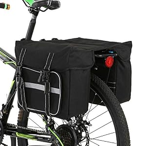 Lixada Bicycle Pannier Bag Waterproof Bike Rear Rack Bag Portable Bike Seat Carrier Bag Road Bike Storage Bag