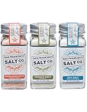 4oz Salt Shaker 3 Pack: Himalayan Salt, French Grey Salt, Pacific Ocean Salt