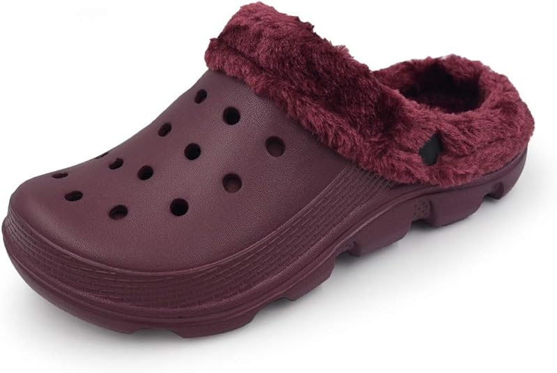 ACANS Fur Lined Clogs Fuzzy Fleece Winter Furry Liner Lining Warm