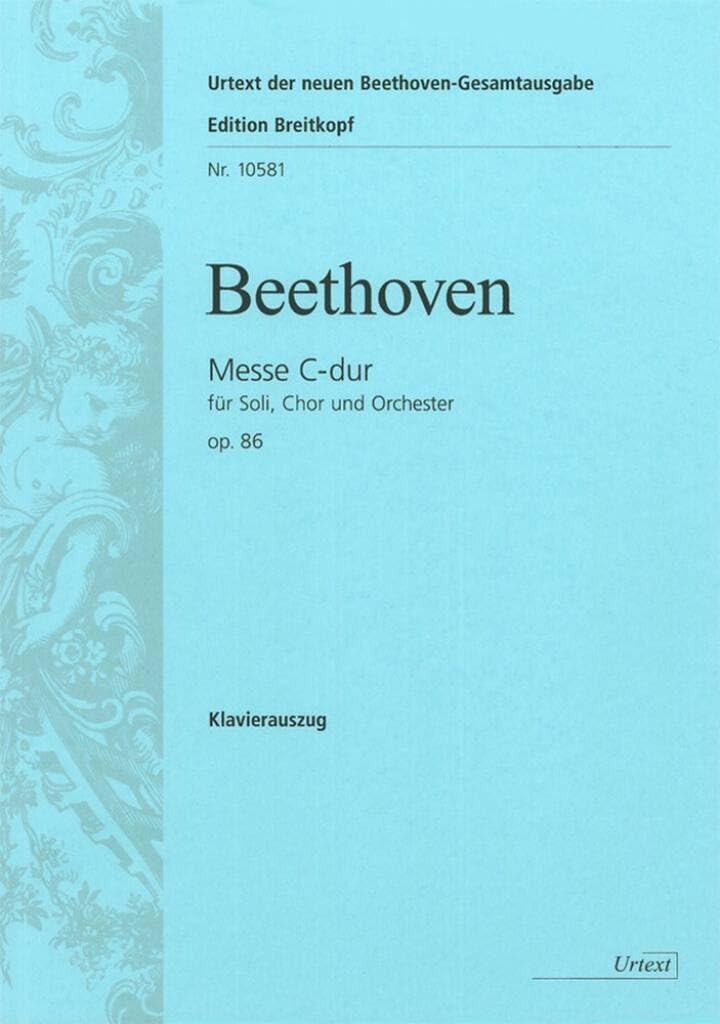 Mass in C major, op.86 - Urtext based on the new Complete Edition - soloists, mixed choir and orchestra - vocal/piano score - (EB 10581)