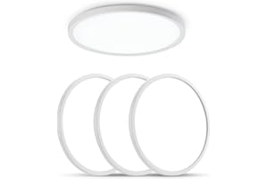 ocioc 4 Pack 12 inch Ceiling Light, 24W 5000K Flush Mount LED Ceiling Light Fixtures for Hallway, Porch, Laundry Room, Stairw