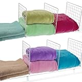 6 Pack Rubbermaid White Grid Wire Shelf Dividers For Closets Storage Shelving Systems