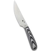 Spyderco Bow River Fixed Blade Outdoor Hunting Knife, PlainEdge | 8.14" Overall Length, 4.36" 8Cr13MoV Steel Blade, G-10 Handle, Full-Flat Grind