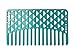 Go-Comb - Wallet Sized Hair & Travel Comb - Wide Tooth - Turquoise Facets