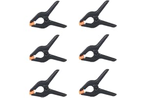 GYWHOOFT 6 PCS Black Spring Clamps, 9.5 * 7CM Heavy Duty for Crafts & Professional Use