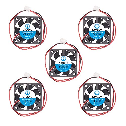 WINSINN 40mm Fan 5V Dual Ball Bearing Brushless 4010 40x10mm for Cooling PC North South Bridge Chip - Quiet (Pack of 5Pcs) - Thumbnail 3
