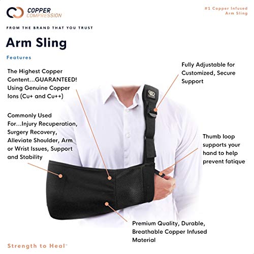 Copper Compression Arm Sling for Men and Women. For Both Left And Right