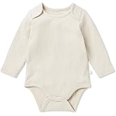 MORI Baby Unisex Long Sleeve Bodysuit Viscose from Bamboo and Organic Cotton - Comfortable Toddler Romper for Boys and Girls